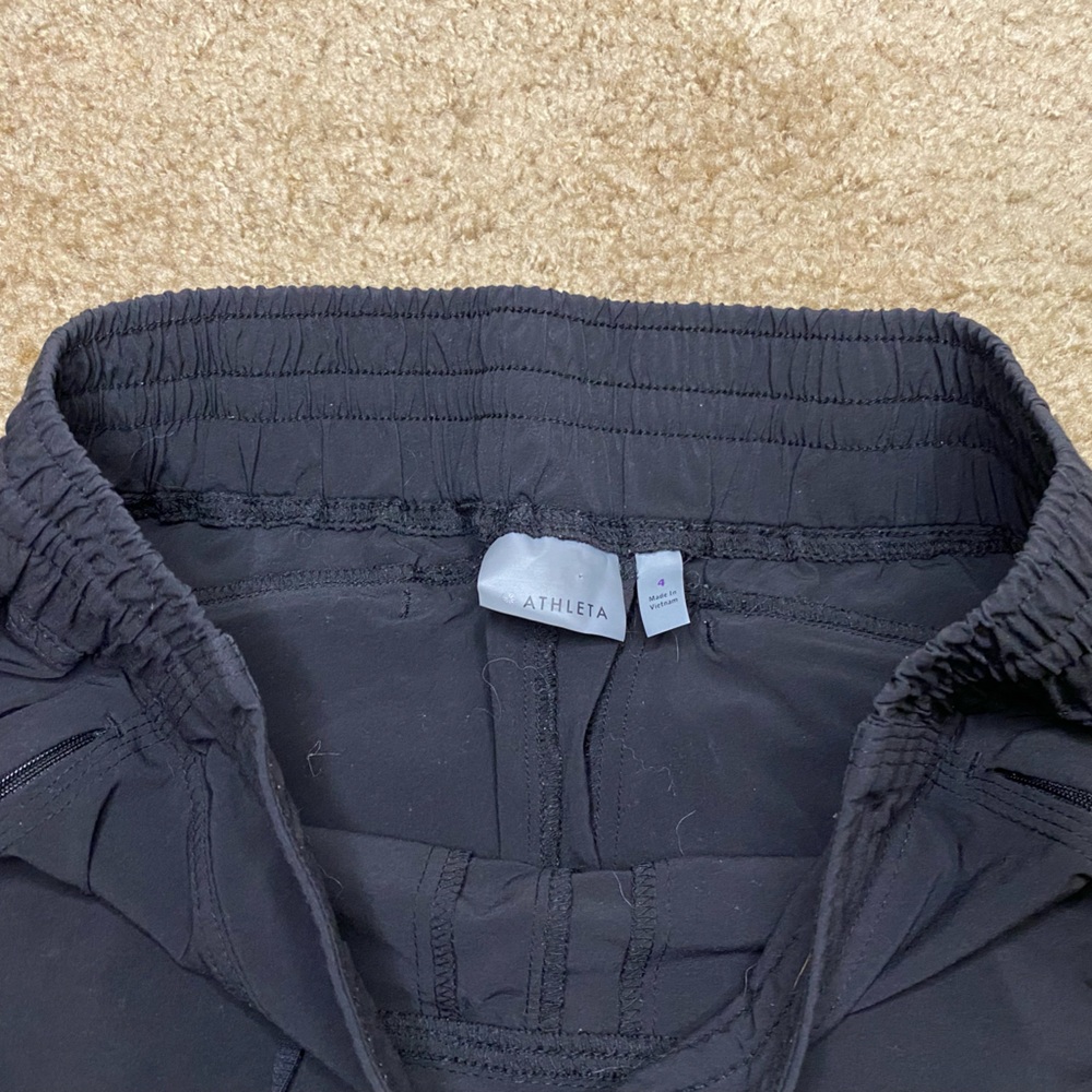 Athleta Solid Black Active Straight Leg Pants - image 2